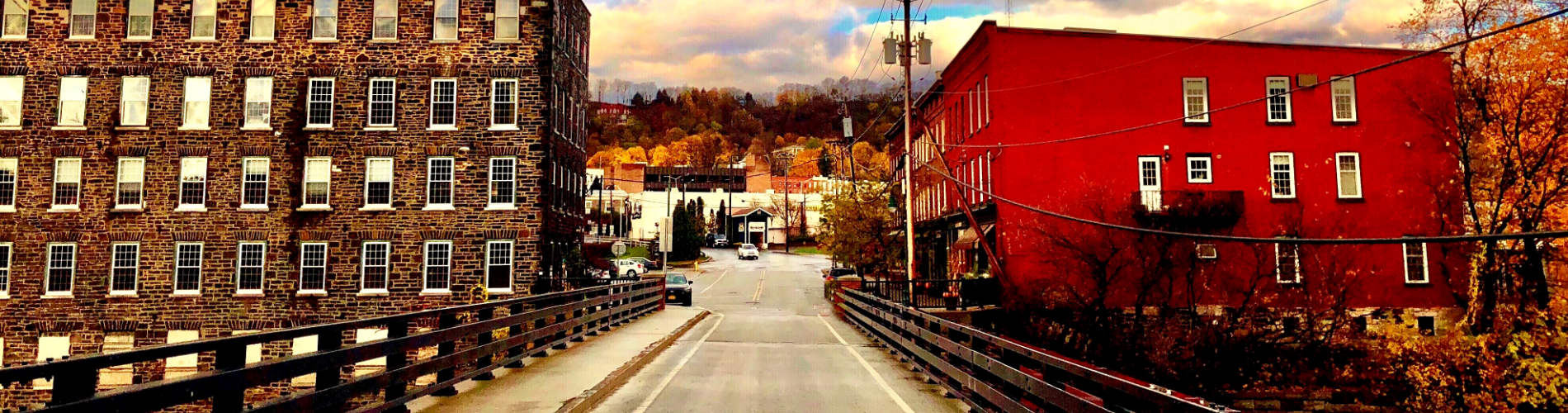 Driving into Little Falls, New York